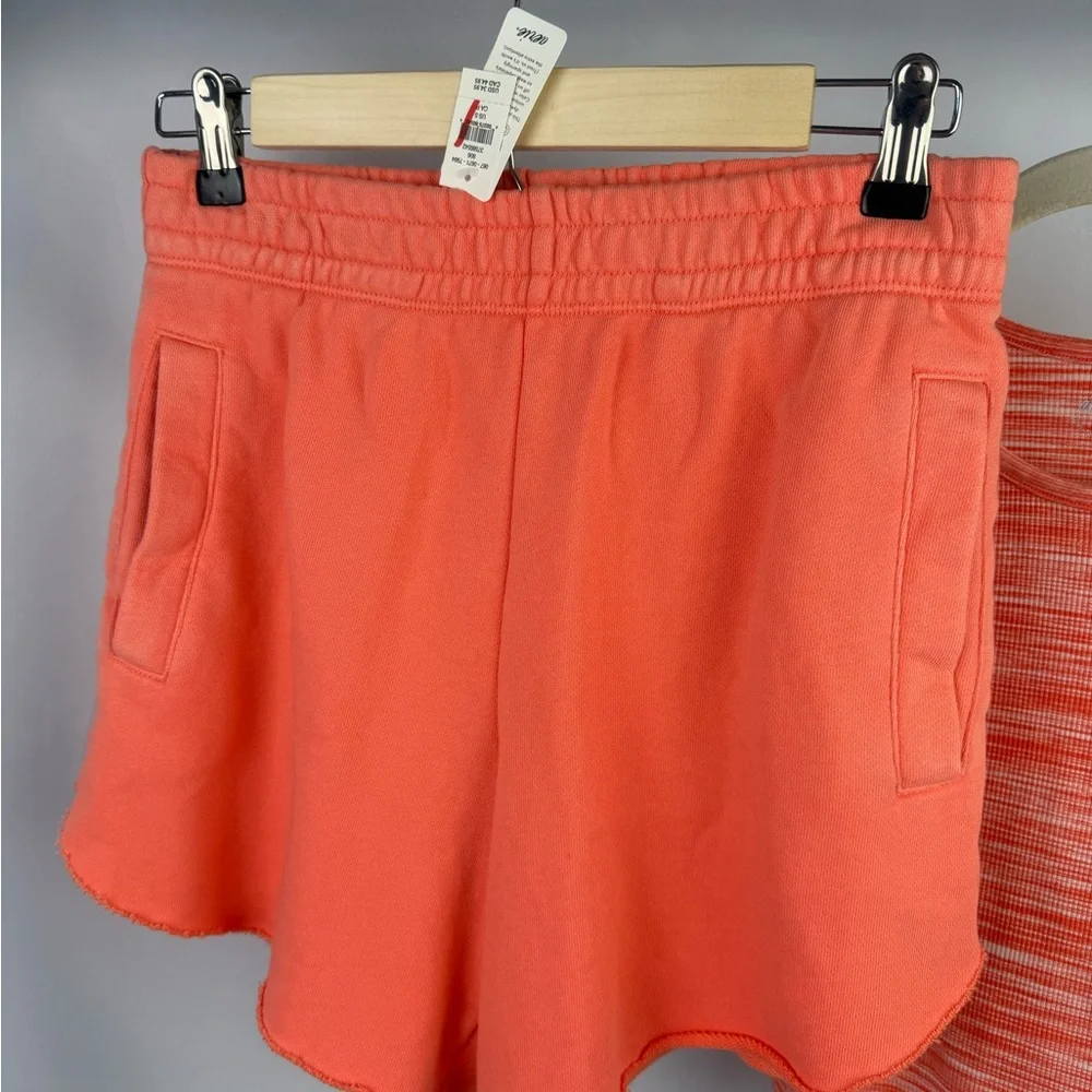Aerie Coral Lounge Set Tank Top‎ & Shorts NWT Size Small Cozy Summer Set - Picture 5 of 16